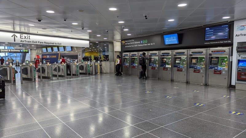 Exit area for JFK AirTrain